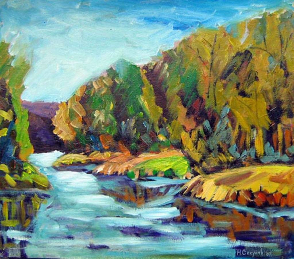 Na reci-III, ulje na platnu, 50x60 cm