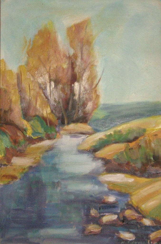 Na reci VI, ulje na platnu, 30x40 cm